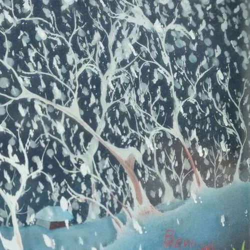 Glass Mario Previ, Naive Scene, Oil on Glass, Framed For Sale - Image 7 of 10