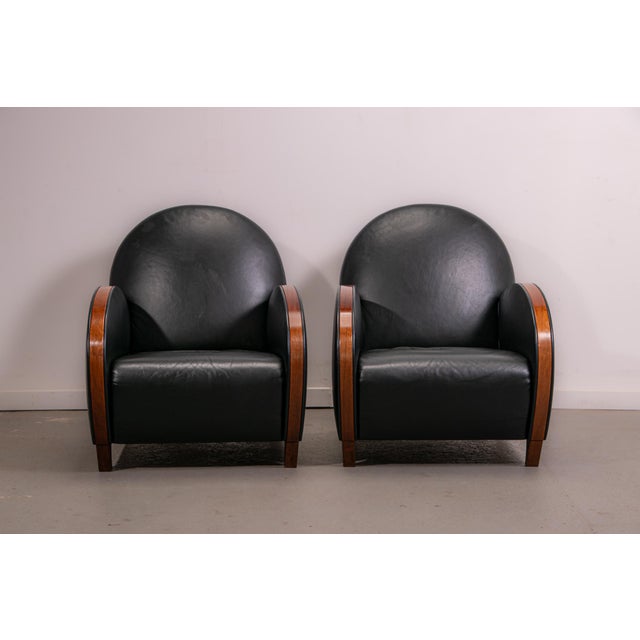 Mid-Century Modern Leather Chairs, 1970, Set of 2 For Sale - Image 3 of 18
