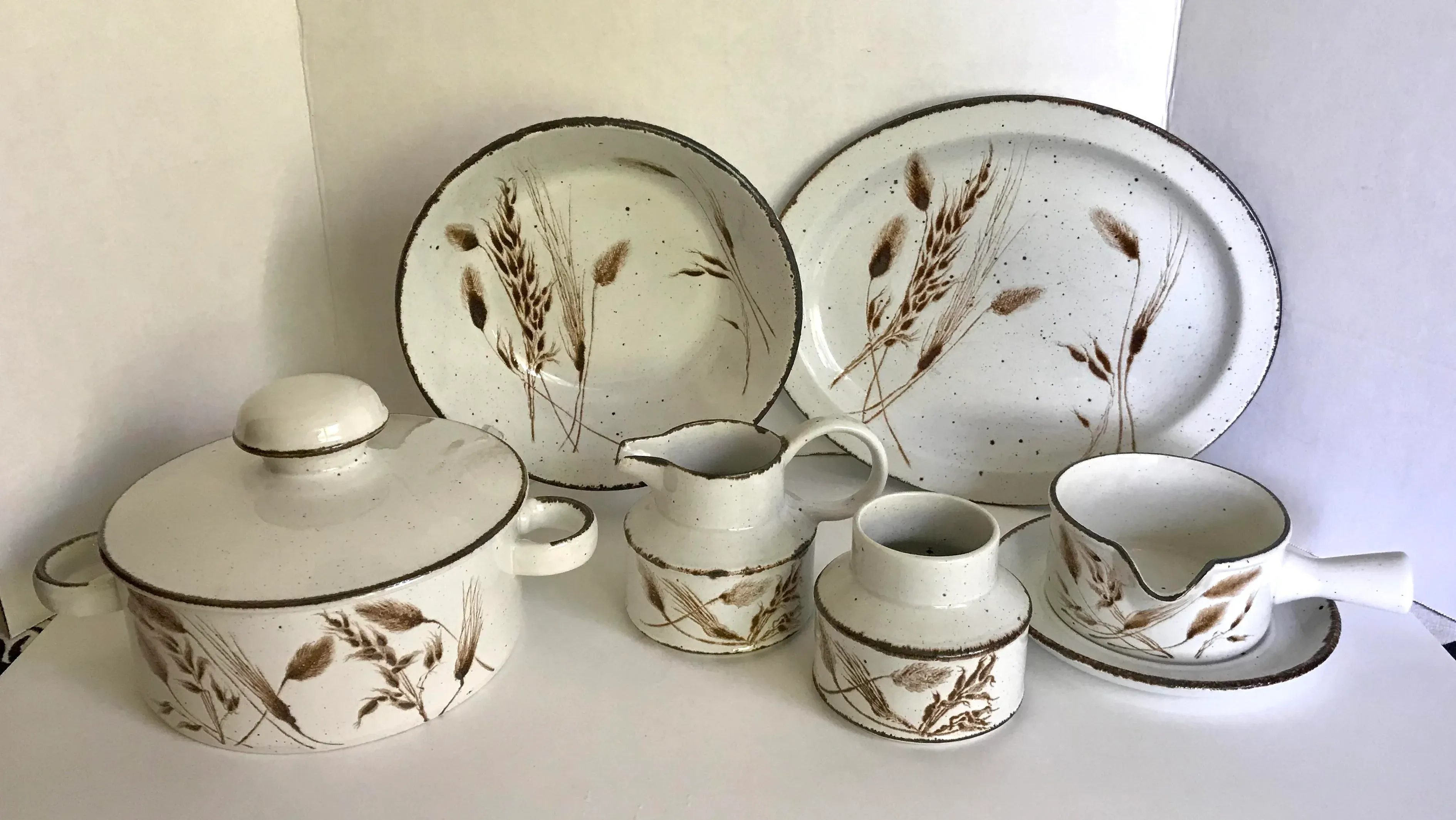 1960's Midwinter Stonehenge English Pottery Serving Set - 7 Pieces