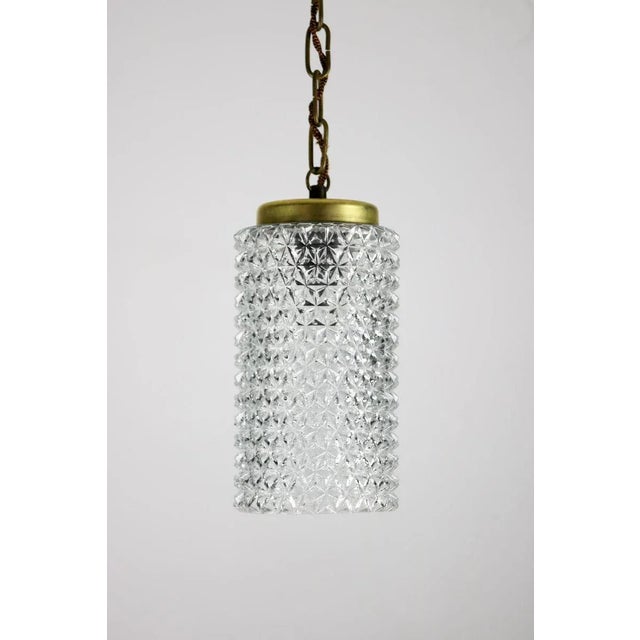 Crystal Glass Pendant Lamp, 1960s For Sale - Image 3 of 14