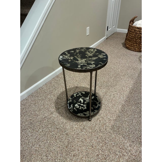 Black Ethan Allen 'Jaclyn' Mirrored Nesting Tables. For Sale - Image 8 of 11