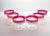 American 1950s Tiffin-Franciscan “King’s Crown” 6 Cranberry Red Coupe Champagne Glasses For Sale - Image 3 of 5