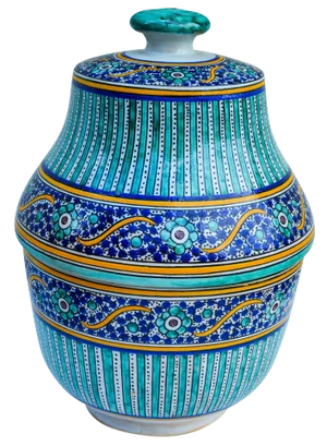 Late 20th Century Moroccan Moorish Lidded Bowl