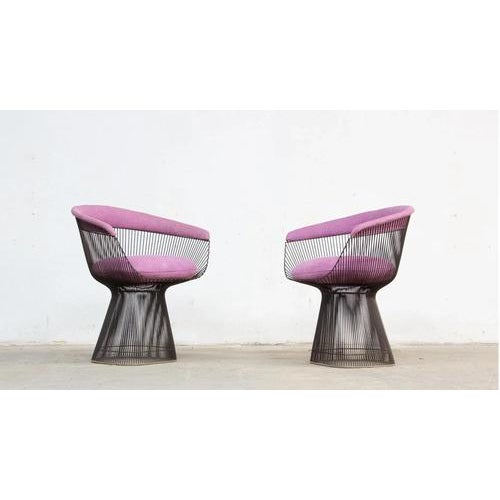 Warren Platner Chairs in Brass by Warren Platner, 1974, Set of 2 For Sale - Image 4 of 10