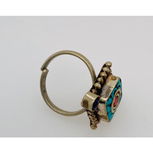 1950's Vintage Tribal Moroccan Silver Ring For Sale - Image 4 of 7