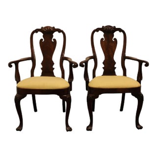 Set of 2 Hickory Chair James River Collection Mahogany Traditional Style Dining Arm Chairs For Sale