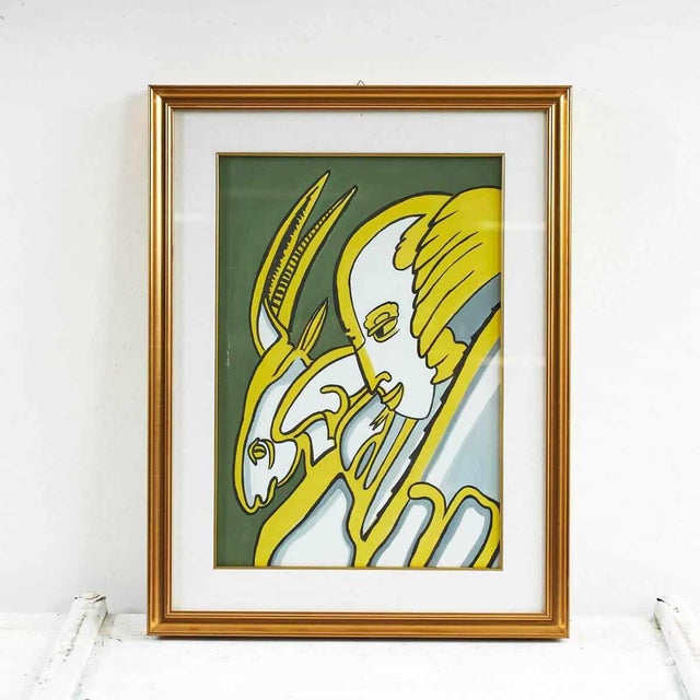 Unknown, Homage to Remo Brindisi, 2000s, Canvas For Sale - Image 5 of 5