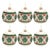 Contemporary Nordic Glass Ball Ornament (Set of 6) For Sale - Image 3 of 3