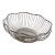 Silver Plated Metal Fruit or Bread Wire Basket Bowl With Scalloped Edges 5009b For Sale