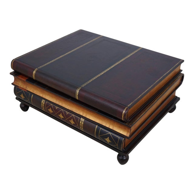 Maitland Smith Bookspline Leather Wrapped Coffee Table Chairish
