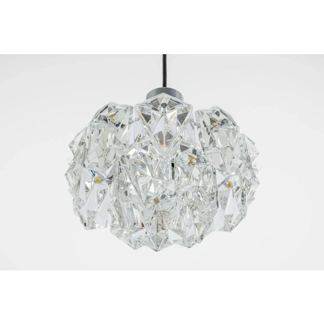 Petite Pendant Lights Crystal Glass attributed to Kinkeldey, Germany, 1970s For Sale - Image 3 of 13