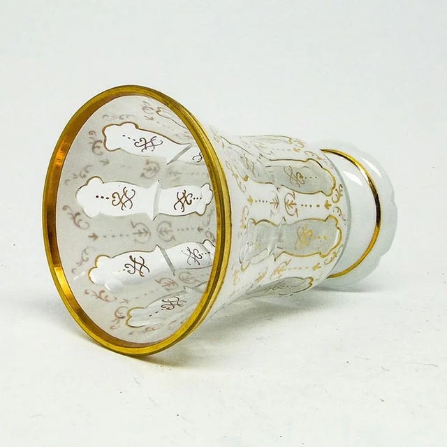 Glass 19th Century Biedermeier Water Chalice, Austro-Hungarian Empire For Sale - Image 7 of 10