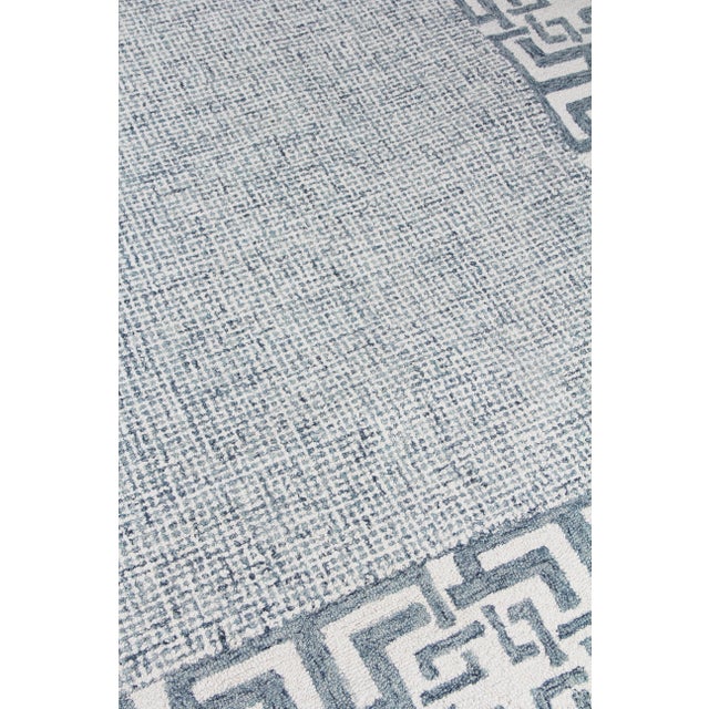 2020s Exquisite Rugs Melbourne Handtufted Wool & Cotton Aqua - 12'x15' For Sale - Image 5 of 7