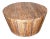 Rustic Solid Wood Handmade 36" Round Tapered Sides Barrel Coffee Table For Sale