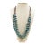 Late 20th century turquoise rondelle and shell heishi bead multi strand necklace. Each rondelle is 10mm dia. Hook and eye...