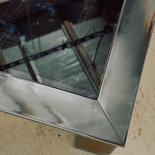 Metal Chrome and Glass Coffee Table, 1970s For Sale - Image 7 of 9