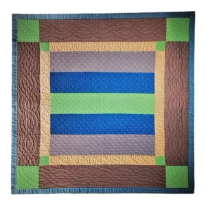 Amish Bars Crib Quilt From Pennsylvania