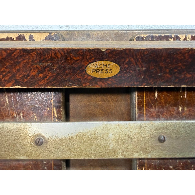Antique 19th Century Acme Pants Trouser Stretcher Rack Press Wood Steel Iron For Sale - Image 11 of 13