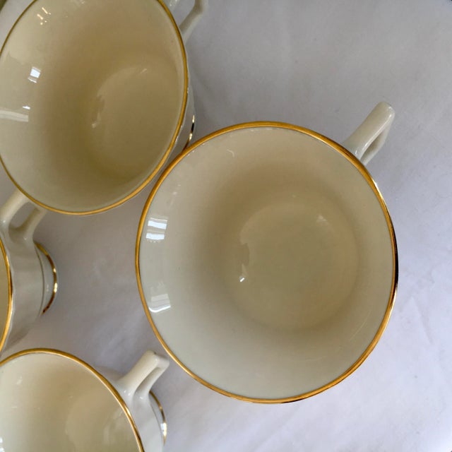 1990s Lenox Temple Collection Citation Gold Coffee Cups - Set of 8 For Sale - Image 5 of 7
