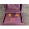 Vintage Balmain "Circa 1980s" Tiger Eye Cufflinks Original Purple Satin Case For Sale - Image 16 of 18