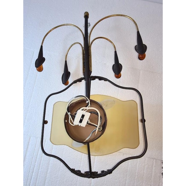 1990s Venetian Amber Glass Sconces - a Pair For Sale - Image 11 of 16
