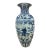 Chinese Early Ming Dynasty Style Warrior Motif Blue & White Porcelaine Vase For Sale