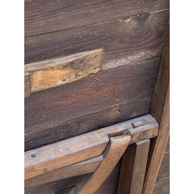 Rustic Antique Round Winemaker's Target Folding Table with Tilting Top, 1890s For Sale - Image 3 of 18