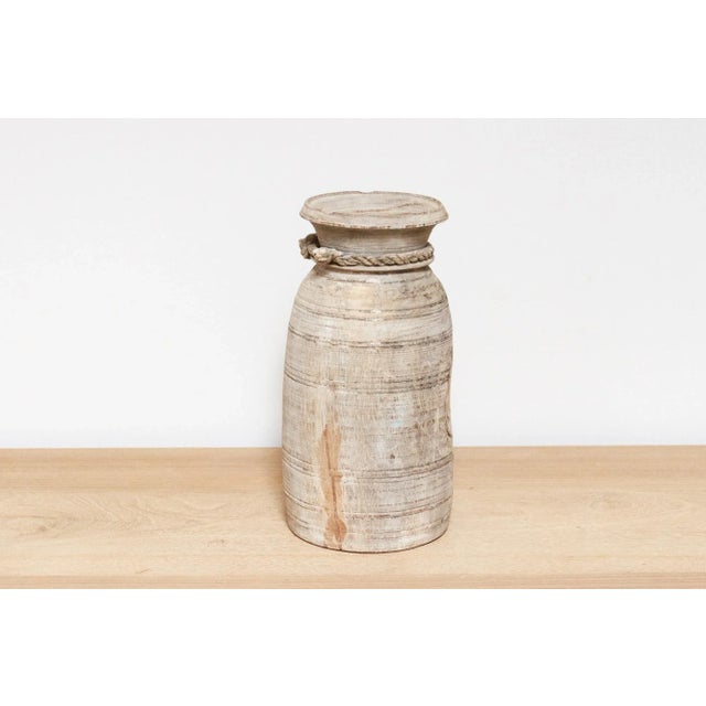 Farmhouse Handmade Wooden Vase-Anura For Sale - Image 3 of 7