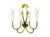 Ivory Metal and Brass Four-Light Wall Lamps, 1950s, Set of 4 For Sale - Image 9 of 18