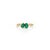 Oval & Pear Natural Emerald Toi Et Moi Ring in 14k Solid Yellow Gold Size 4 For Sale - Image 4 of 14
