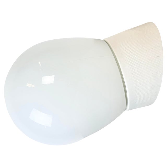Vintage White Porcelain Wall Light, 1970s For Sale - Image 12 of 12