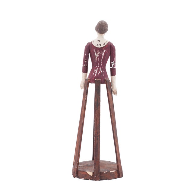 Early 19th Century French Folk Art / Santos Cage Doll With Articulated Arms, 1800-25 For Sale - Image 5 of 12