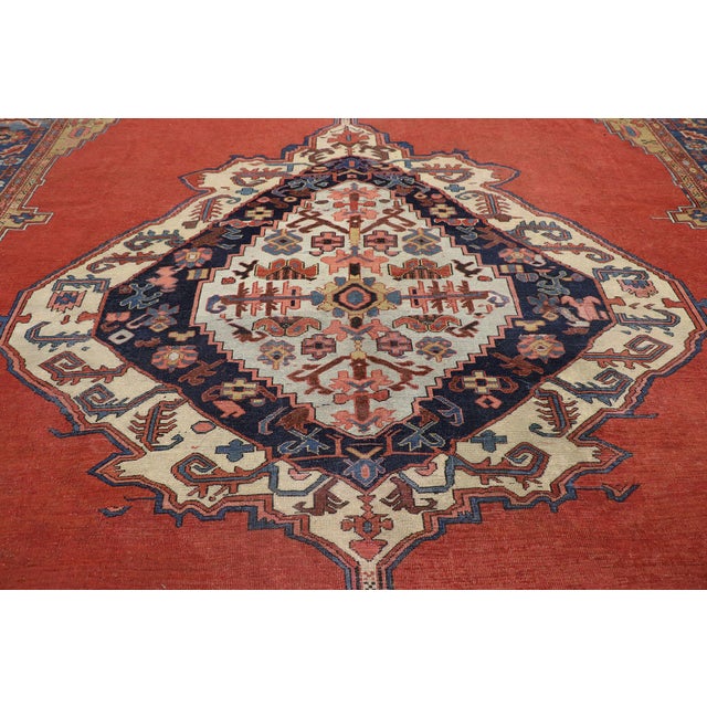 Textile Late 19th Century Persian Bakshaish Rug, 11'04 X 15'00 For Sale - Image 7 of 11