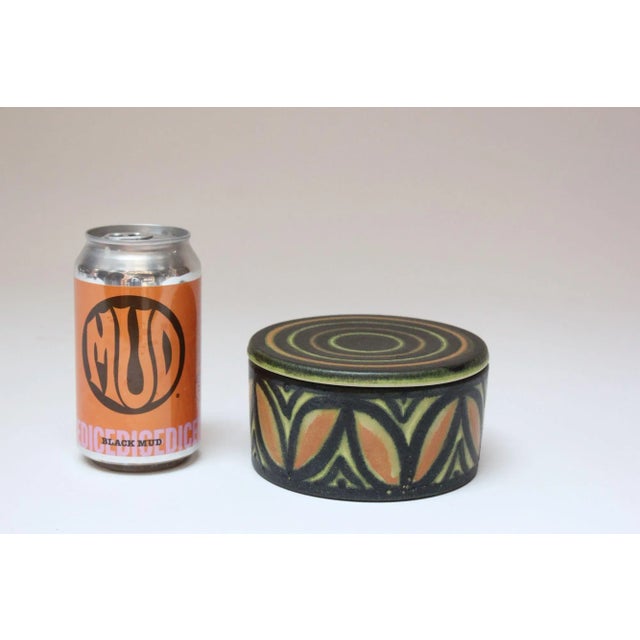 1960s Vintage Italian Ceramic Round Box / Lidded Jar by Raymor For Sale - Image 5 of 8