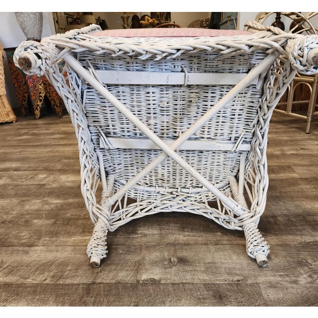 Antique Bar Harbor Wicker 4-Piece Set - In the Manner of Heywood Wakefield For Sale - Image 15 of 18