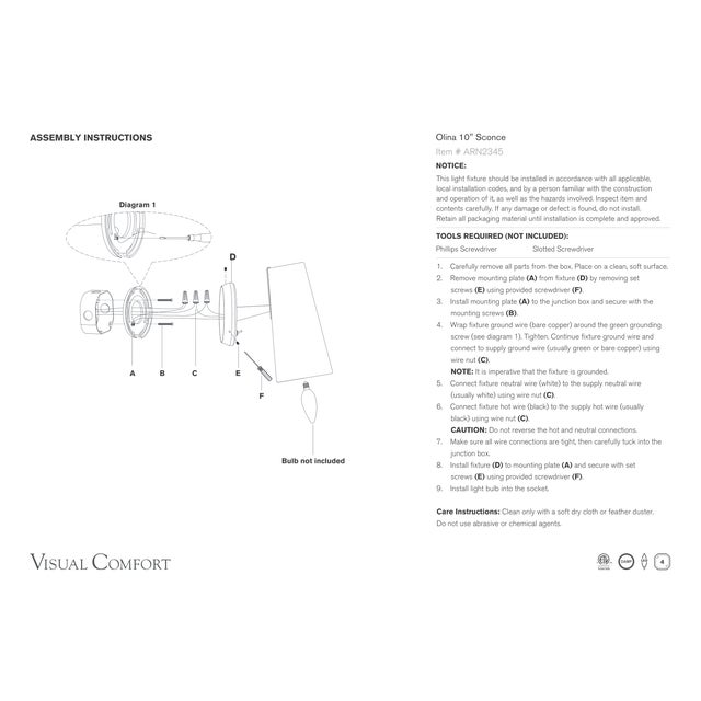 Metal AERIN for Visual Comfort Signature Olina 10" Sconce in Hand-Rubbed Antique Brass and Mahogany with Linen Shade For Sale - Image 7 of 7