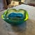 1970s Modern Blue and Green Lime Sommerso Murano Glass Ashtray by Seguso For Sale - Image 9 of 11