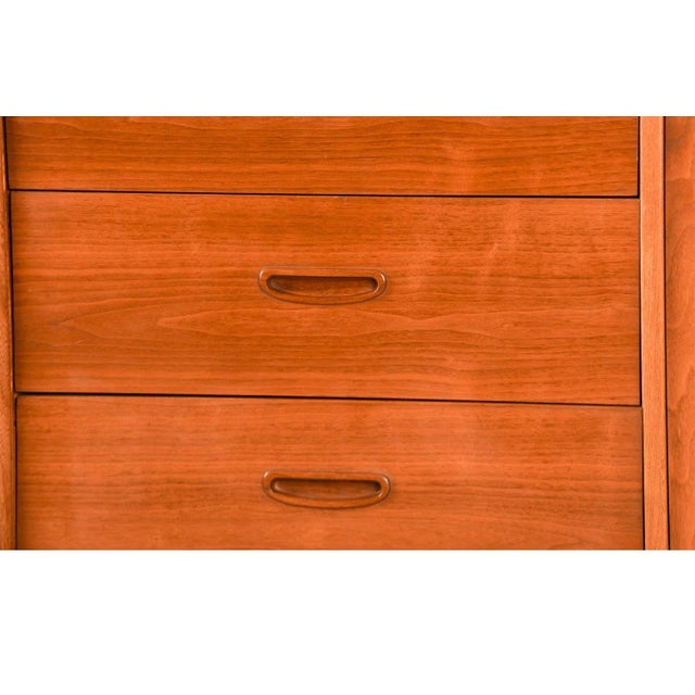 Mid 20th Century Mid 20th Century Walnut 9 Drawer Dresser Laminate Top For Sale - Image 5 of 11