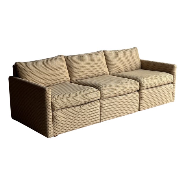 Modernist Diamond-Jacquard Sofa Attributed to Charles Pfister for Knoll, 1970s For Sale