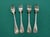 Large Silver-Plated Forks with Malmaison Pattern from Christofle, Set of 4 For Sale - Image 3 of 6