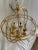 Vintage Indoor Gold Art Deco Style Chandelier For Sale - Image 4 of 7