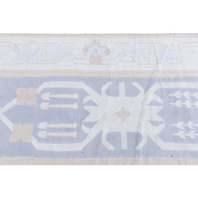 Doris Leslie Blau Vintage Indian Dhurrie Soft Beige Flatweave Cotton Carpet For Sale - Image 10 of 11