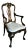Carved Mahogany Armchair Antique Queen Anne Georgian Shell Motif Accent For Sale
