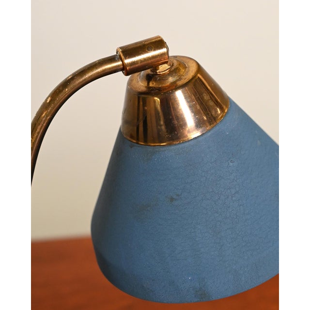 Blue Table Lamp by Ewå Värnamo, Sweden, 1950s For Sale - Image 8 of 10