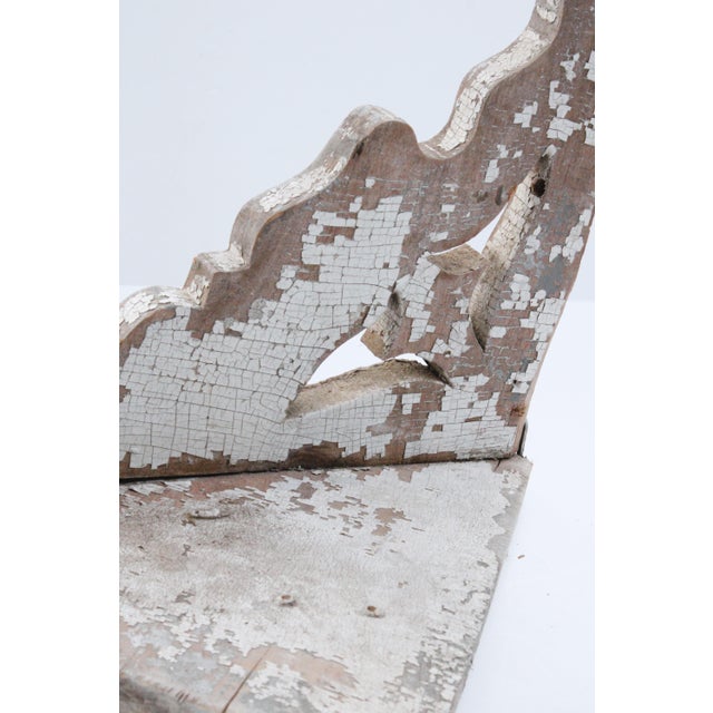 Farmhouse Rustic French Farmhouse Corner Wall -Mount Shelf For Sale - Image 3 of 4