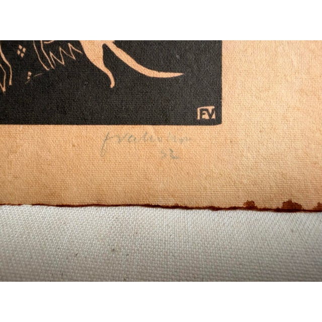 French La Paresse, Félix Vallotton, Original Signed Woodcut, 1896 For Sale - Image 3 of 8