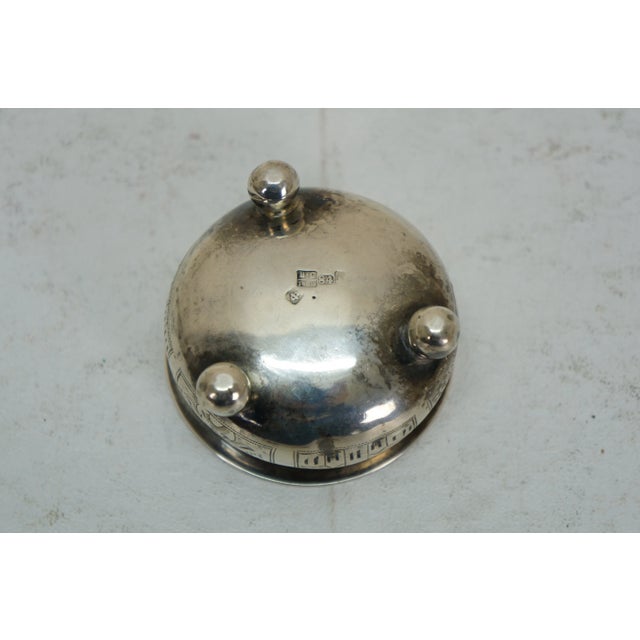 Antique 1874 Russian Silver Salt Cellar & S Kirk & Son Sterling Spoon 2.5" For Sale - Image 14 of 15