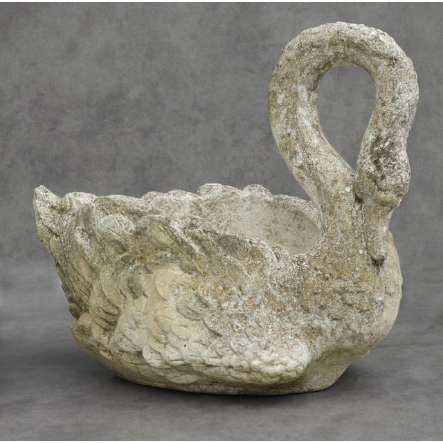 Sculpture Materials Large French Swan Garden Planters, 1950s, Set of 2 For Sale - Image 7 of 10