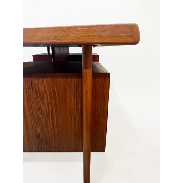 Vintage Danish Teak Executive Desk by Peter Løvig Nielsen, 1973 For Sale - Image 15 of 18