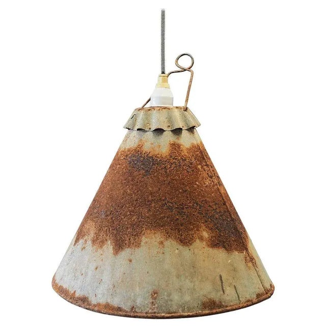 Metal Industrial Metal Lamp, 1950s For Sale - Image 7 of 7